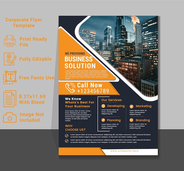 corporate flyer design template for your business.