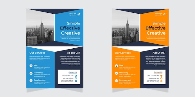 Corporate flyer design template