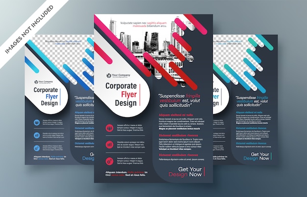 Vector corporate flyer design template