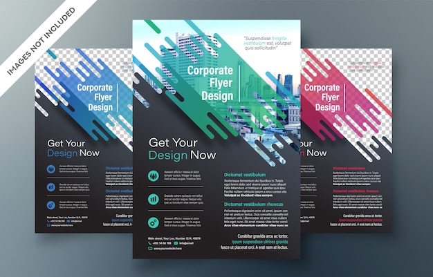 Vector corporate flyer design template