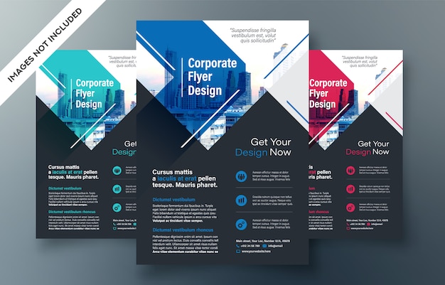 Vector corporate flyer design template