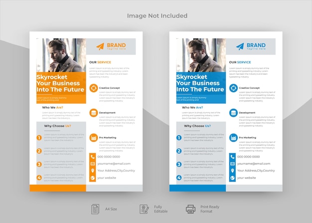 Vector corporate flyer design template