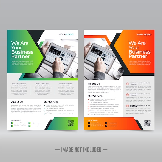 Vector corporate flyer design template