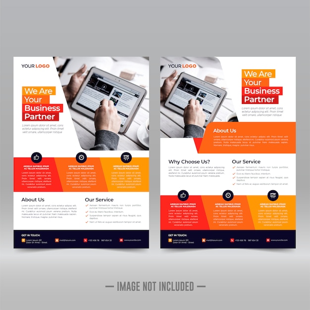 Vector corporate flyer design template