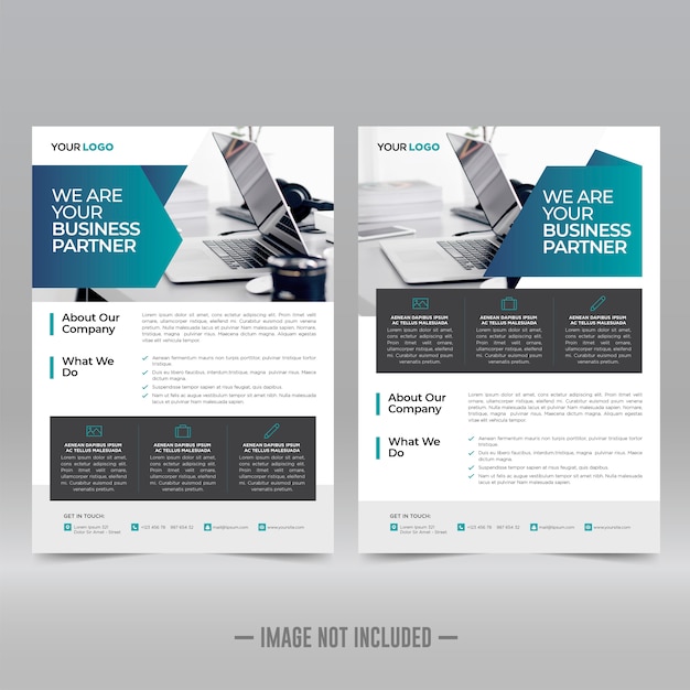 Premium Vector | Corporate flyer design template