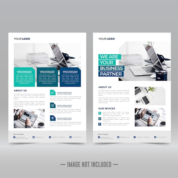 Vector corporate flyer design template