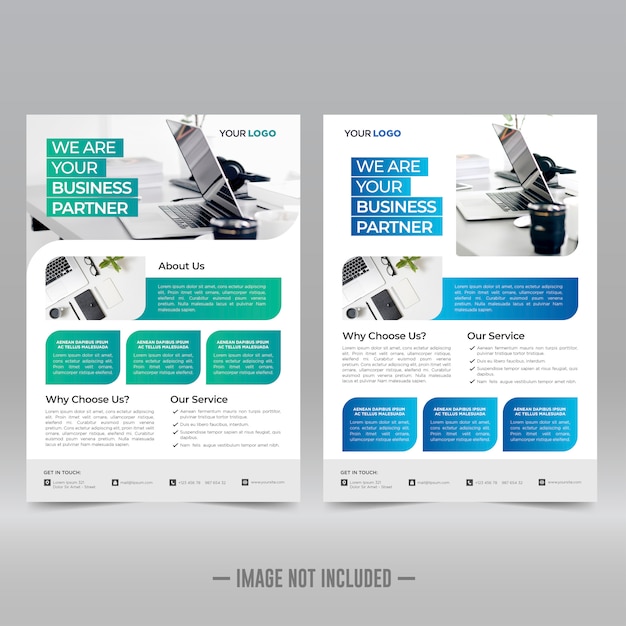 Vector corporate flyer design template