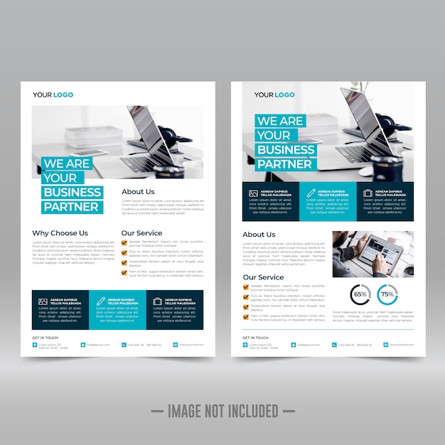 Vector corporate flyer design template