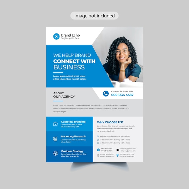 Corporate flyer design template 