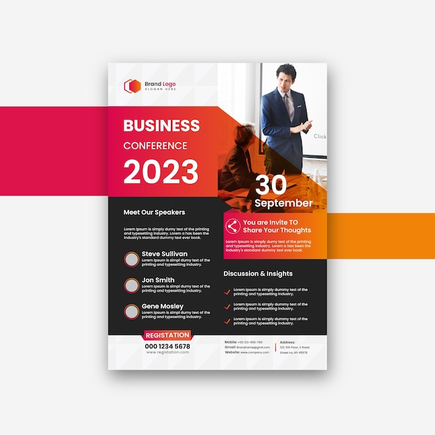 Corporate flyer design template