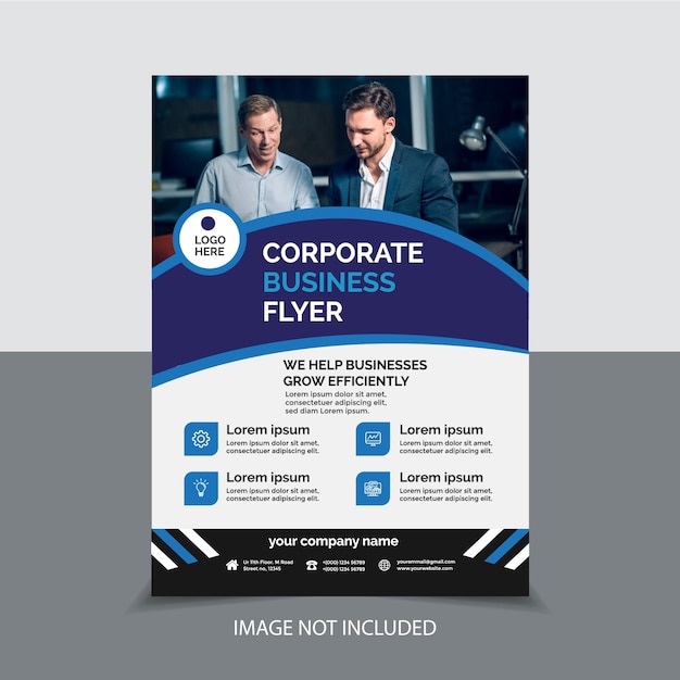 Vector corporate flyer design template