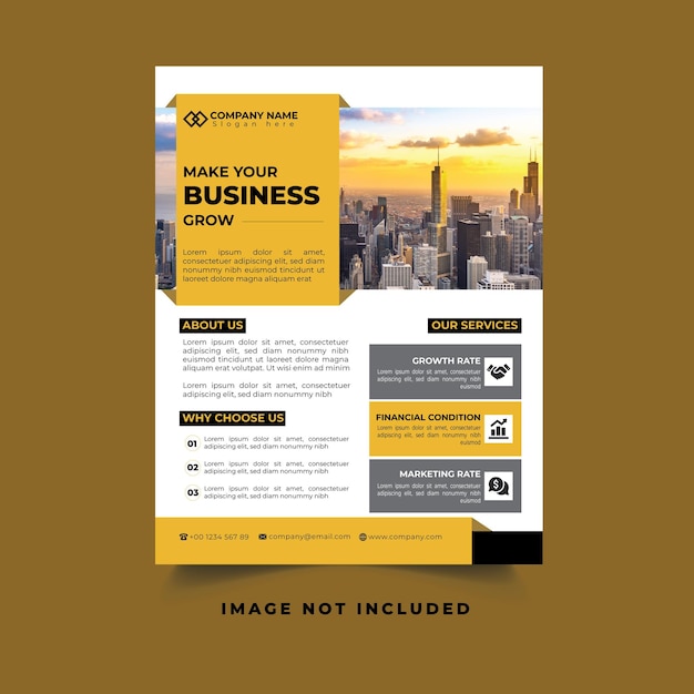 Vector corporate flyer design template