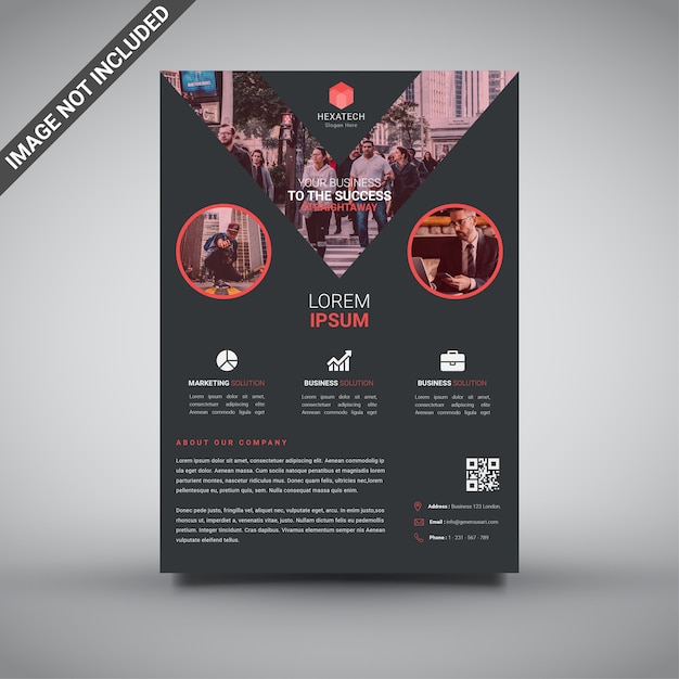 Vector corporate flyer design template