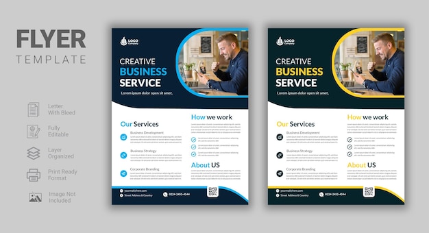 Corporate flyer design template