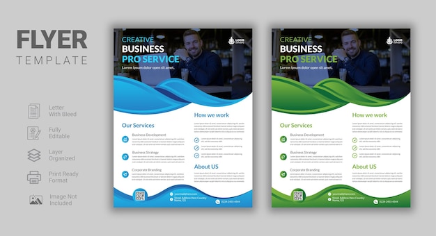 Corporate flyer design template