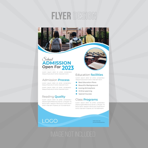 Vector corporate flyer design template.