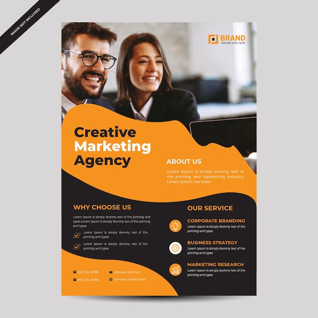 Vector corporate flyer design for your business