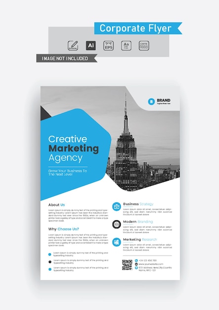 Vector corporate flyer design