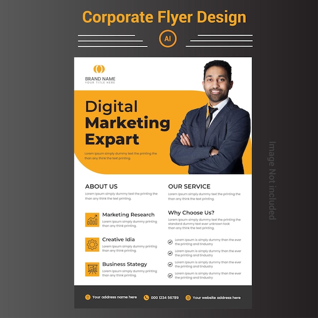 Vector corporate flyer design