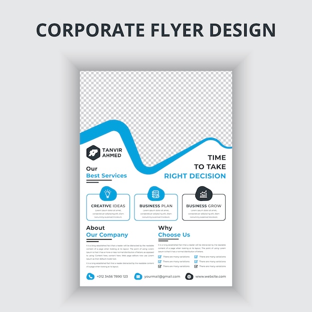 Vettore corporate flyer design