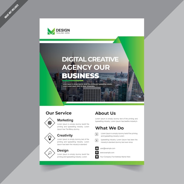 Corporate Flyer Layout with Graphic Elements