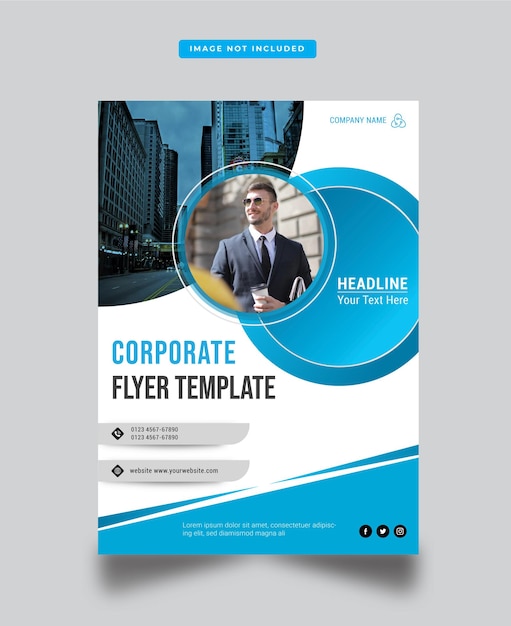 Vector corporate flyer ontwerp sjabloon vector