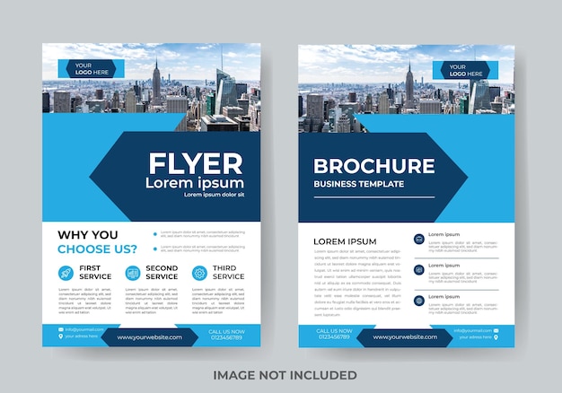 Corporate flyer ontwerp sjabloon vector