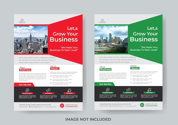 Corporate flyer ontwerp sjabloon vector