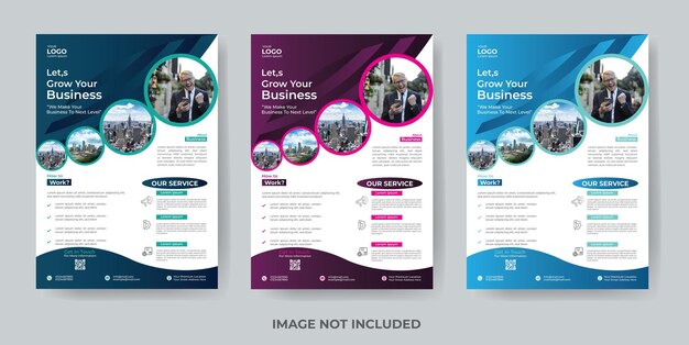 Corporate flyer ontwerp sjabloon vector