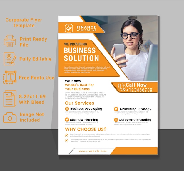 corporate flyer ontwerpsjabloon voor uw bedrijf.