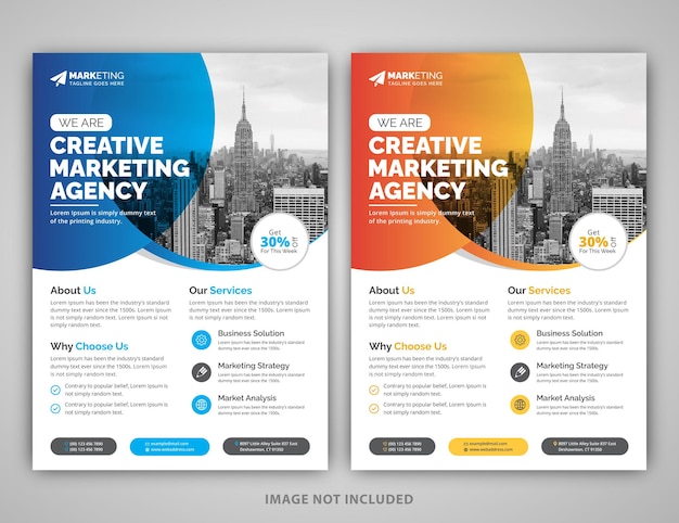 Corporate Flyer Template Creative Business Leaflet Layout for Marketing Advertisement Promotion