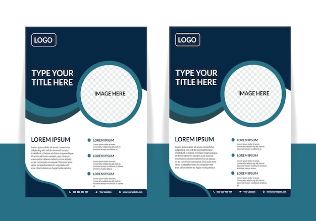 Corporate flyer template design vector