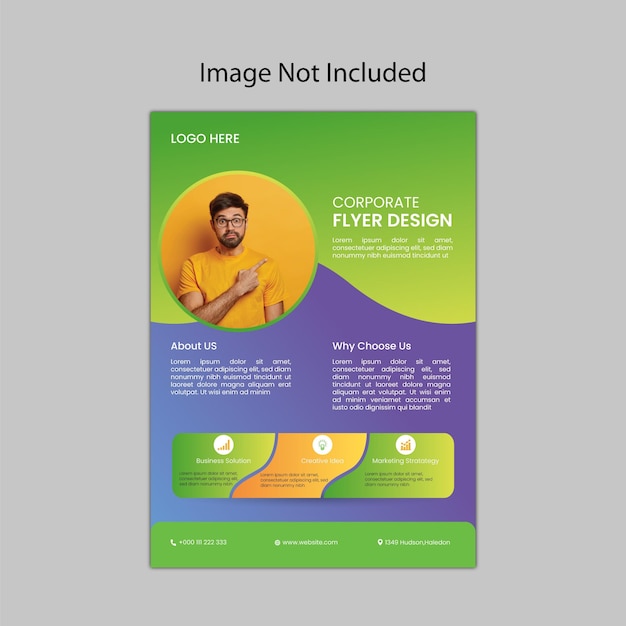 Corporate flyer template design