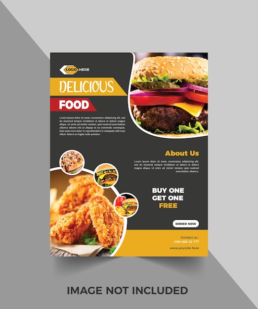 Vector corporate flyer template or new flyer design