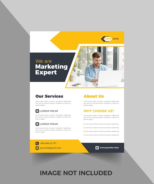 Corporate flyer template or new flyer design