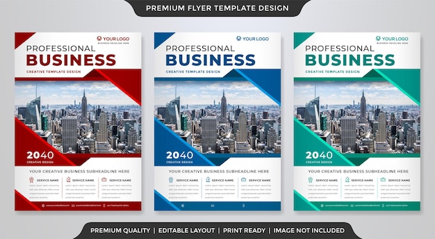 Corporate flyer template premium style