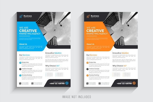 Corporate flyer template Premium Vector