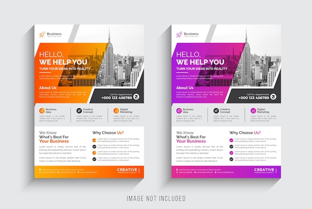 Vector corporate flyer template premium vector