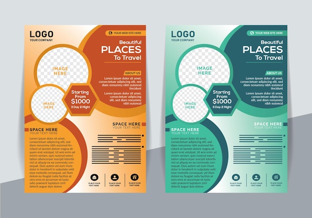 Corporate flyer template vector