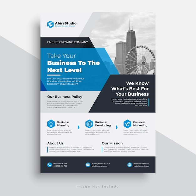 Corporate Flyer Template with Modern Design