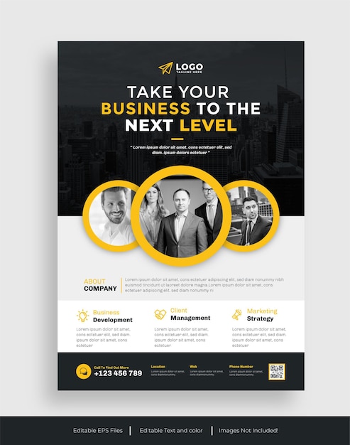 Vector corporate flyer template