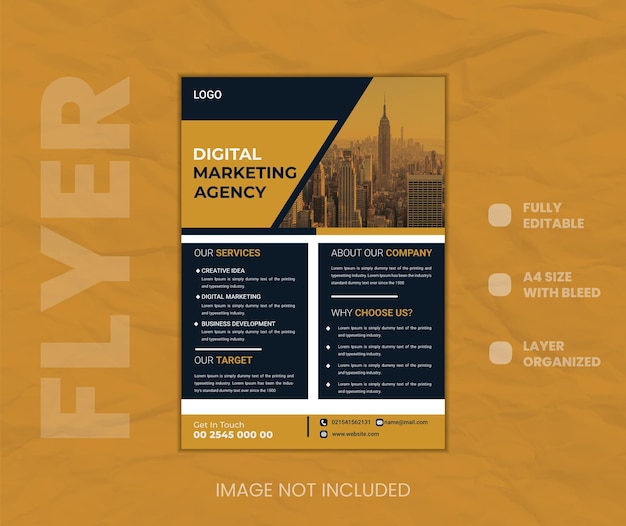 Vector corporate flyer template