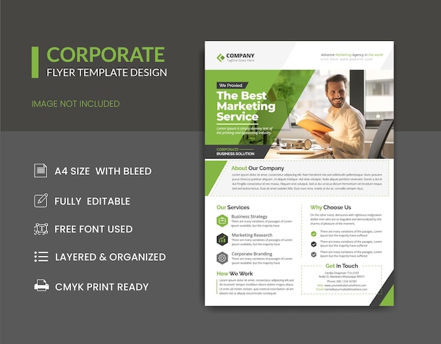 Vector corporate flyer template