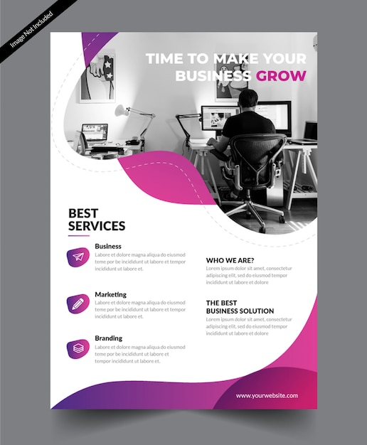 Vector corporate flyer template