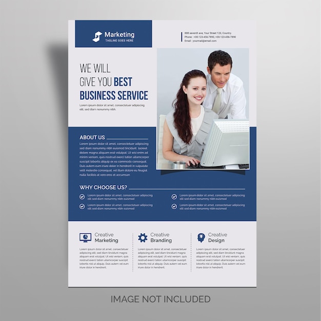 Vector corporate flyer template