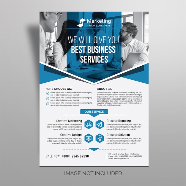 Vector corporate flyer template