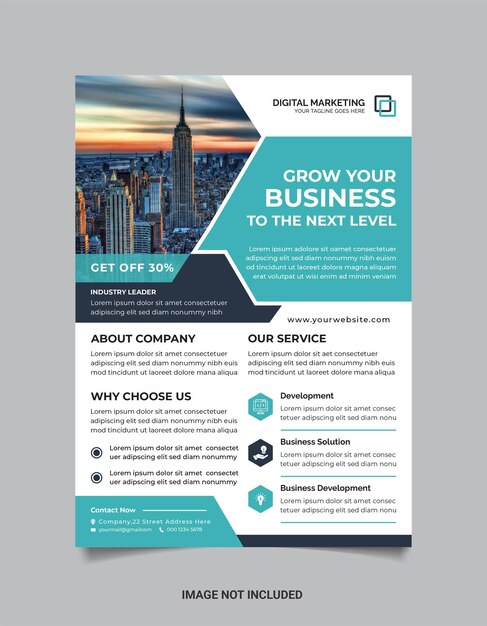 Vector corporate flyer template