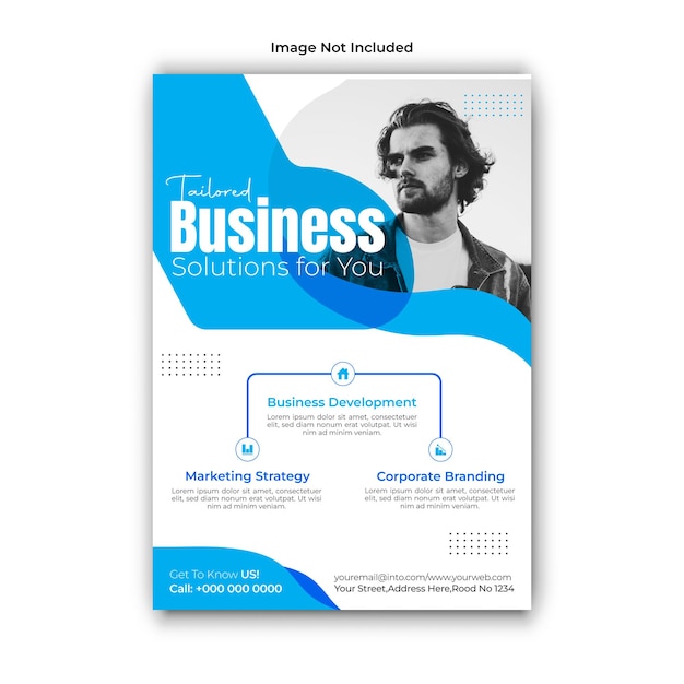 Corporate flyer templates with digital look