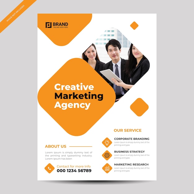 Corporate flyer templates with digital look.