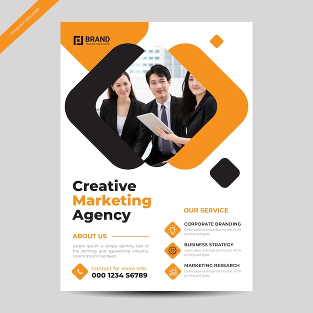 Vector corporate flyer templates with digital look.